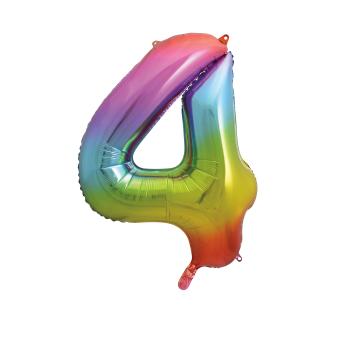 Alu-Luftballon rainbow metallic Nr. 4, 86cm